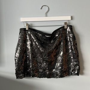 Express Sequin Mini Skirt
